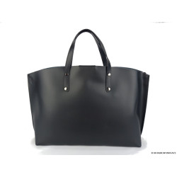 sac &agrave; main Cassie pour femme en cuir noir - made in Italy