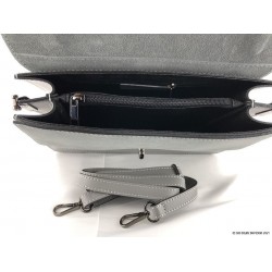 Int&eacute;rieur du sac &agrave; main El&eacute;gance gris souris