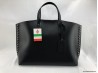 Sac &agrave; main milano cuir noir fonc&eacute; italien