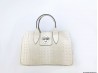 sac &agrave; main cuir effet croco Laura - Beige