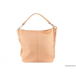 sac epaule et bandouliere, pour femme en cuir graine rose Ludmilla - fabriqué en italie